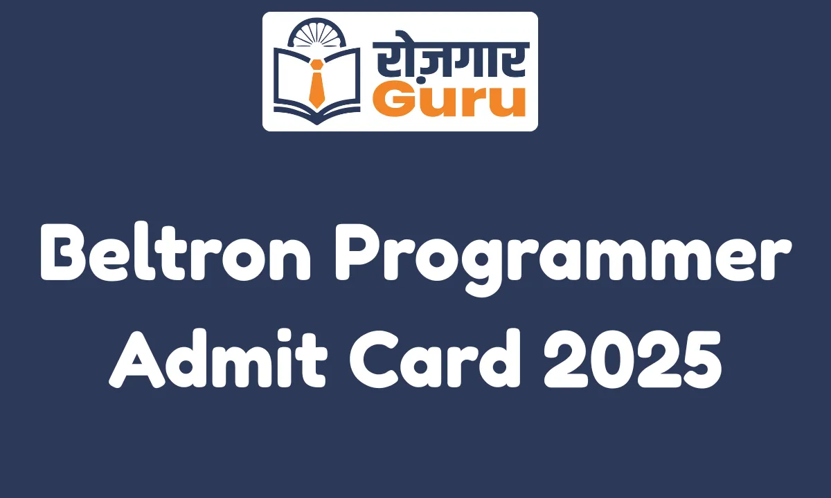 Beltron Programmer Admit Card 2025