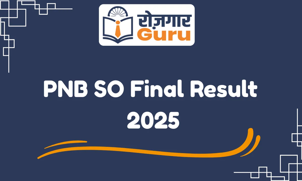 PNB SO Final Result 2025