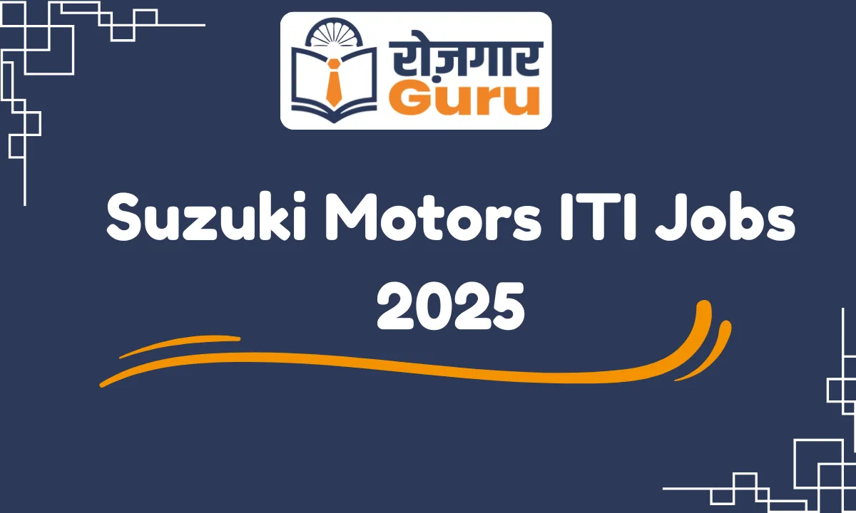 Suzuki Motors ITI Jobs 2025