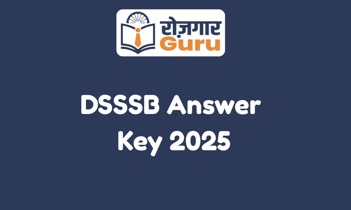 DSSSB Answer Key 2025