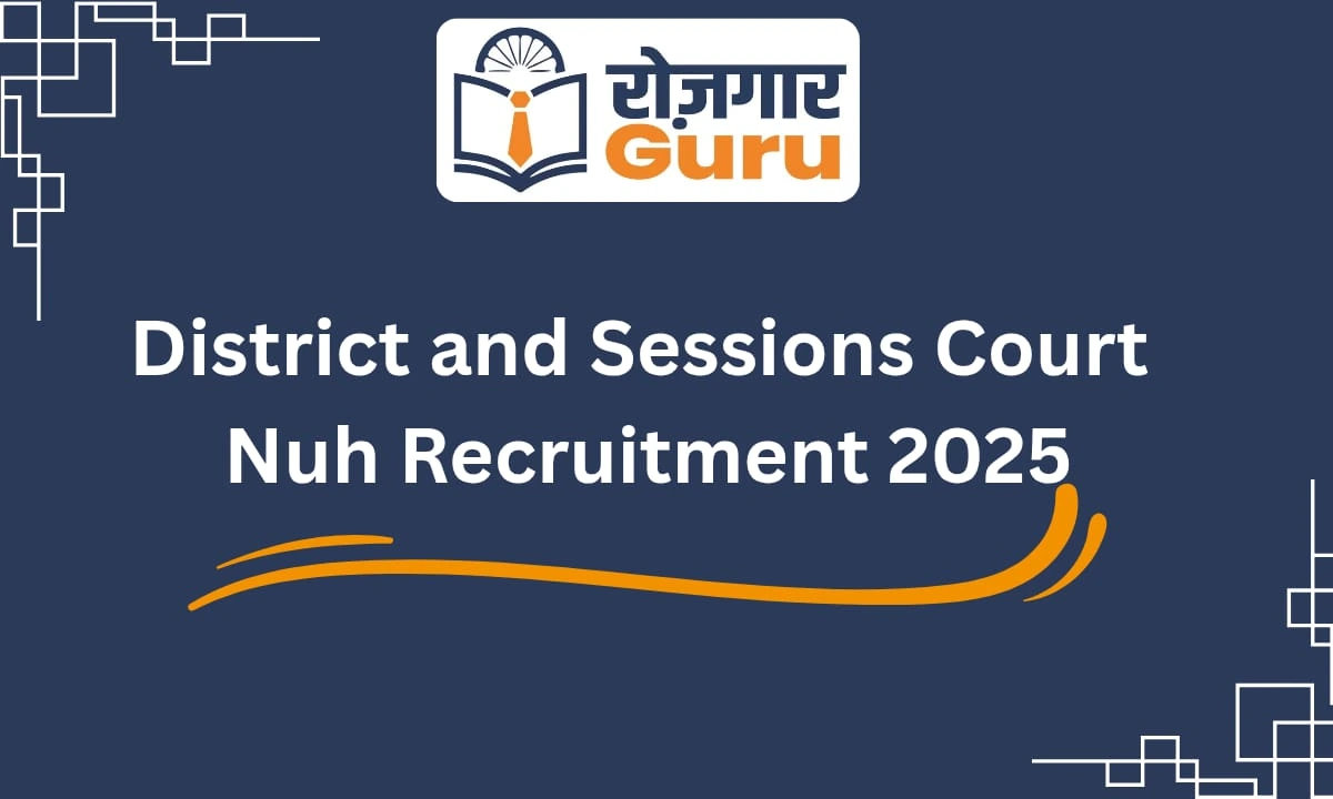 District and Sessions Court Nuh Recruitment 2025
